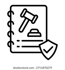 Code Of Conduct Icon Line Style Vector Illustration