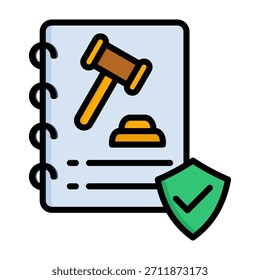 Code-of-Conduct-Symbol Lineare Farbstil-Vektorgrafik