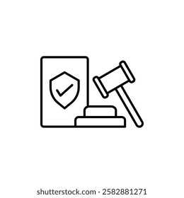 Code of conduct icon logo sign set vector outline