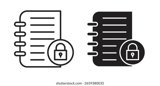 Código de conduta ícone conjunto, linha e estilo de glifo preto para site de aplicativo de alimentos.