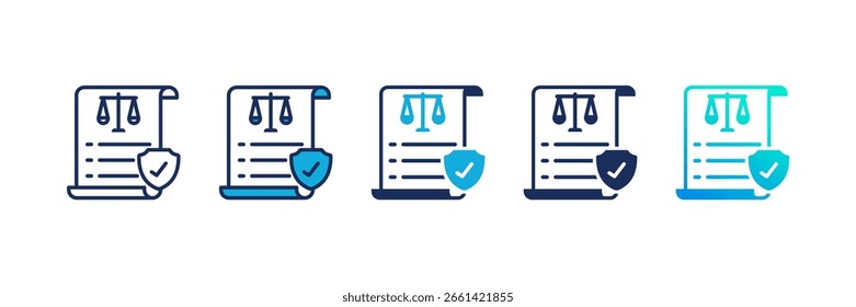 Ícone do Código de Conduta define coleção de vários estilos