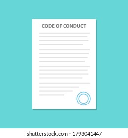 Code of conduct icon with shadow