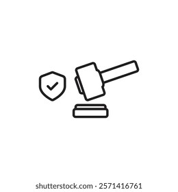 Code of conduct icon Thin line vector