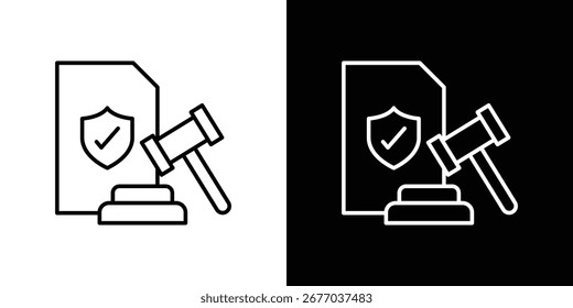 Code of conduct icons. Stroke line art icons