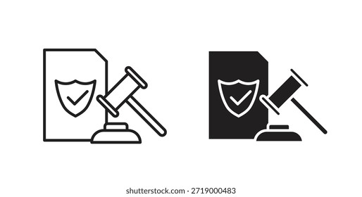 Symbole des Verhaltenskodex, Vektorsymbole. gefülltes flaches Zeichen
