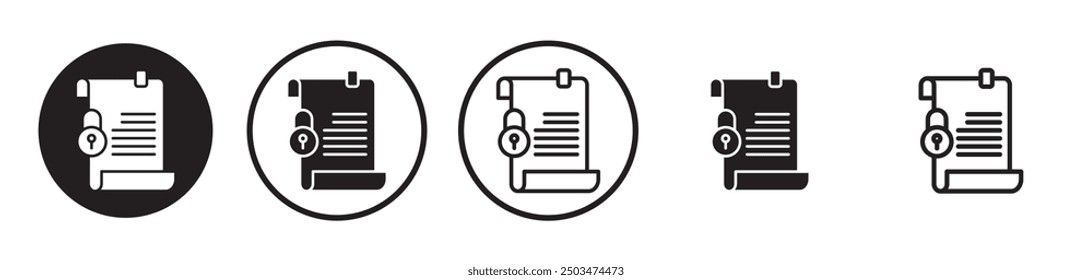 Code of conduct line icon vector set.