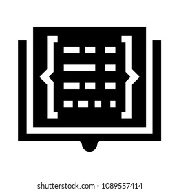 code control vector glyphs icon