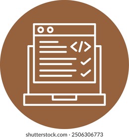 Code Correction Line Vector Icon Design