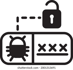 Code, debug, login, password, pin, unlock icon