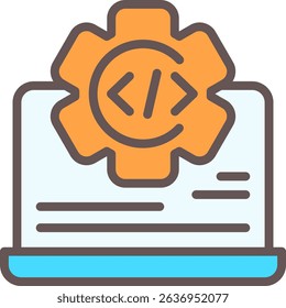Code Deployment Filled Style Icon Design