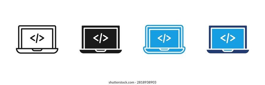 Code Development icon multiple style collection