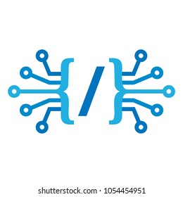 Code Digital Logo Icon Design