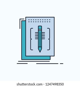 Code, edit, editor, language, program Flat Icon. green and Yellow sign and symbols for website and Mobile appliation. vector illustration