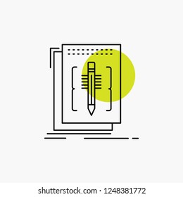 Code, edit, editor, language, program Line Icon