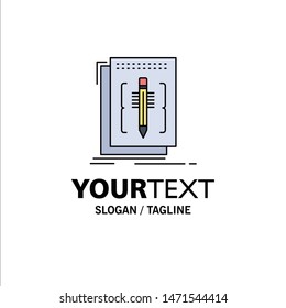 Code, edit, editor, language, program Flat Color Icon Vector
