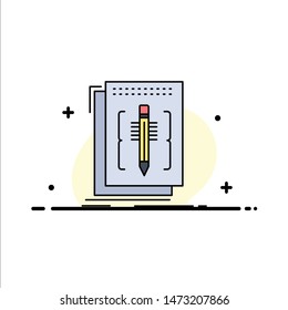 Code, edit, editor, language, program Flat Color Icon Vector