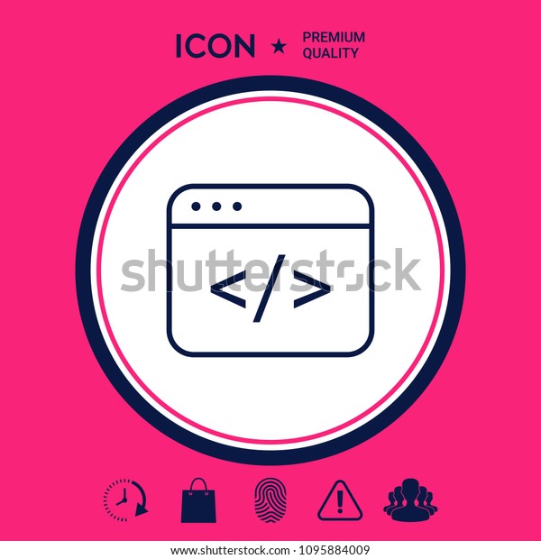 Code Editor Icon Stock Vector Royalty Free