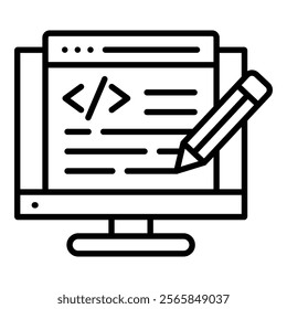 Code Editor Icon Element For Design