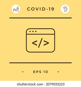 Code editor icon. Element for your design