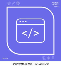 Code editor icon. Graphic elements for your design