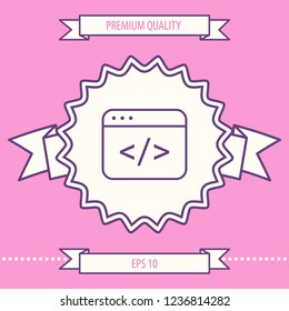 Code editor icon. Graphic elements for your design