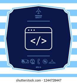 Code editor icon. Graphic elements for your design