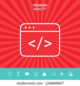 Code editor icon. Graphic elements for your design