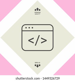 Code editor icon. Graphic elements for your design