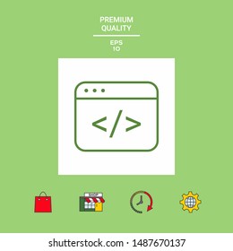 Code editor icon. Graphic elements for your design