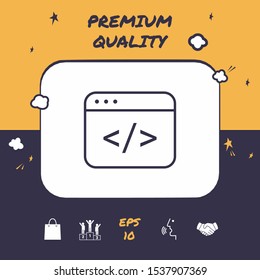 Code editor icon. Graphic elements for your design