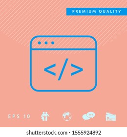 Code editor icon. Graphic elements for your design