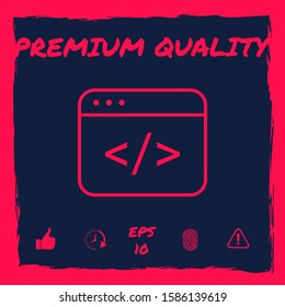 Code editor icon. Graphic elements for your design