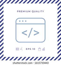 Code editor icon. Graphic elements for your design