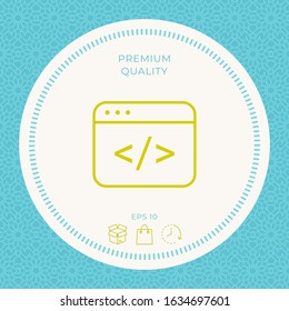 Code editor icon. Graphic elements for your design