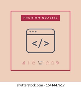 Code editor icon. Graphic elements for your design