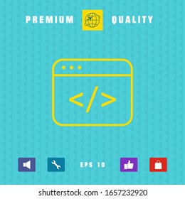 Code editor icon. Graphic elements for your design