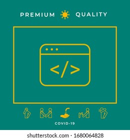 Code editor icon. Graphic elements for your design