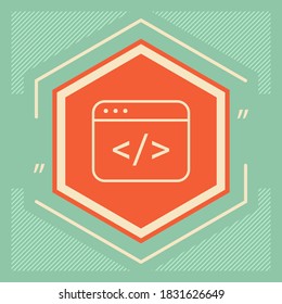 Code editor icon. Graphic elements for your design