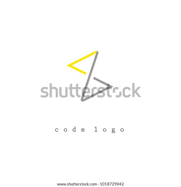 Code Editor Simple Logo Stock Vector Royalty Free