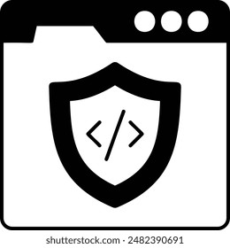 Code Encrypt decrypt Concept, Information security Vector Icon Design, Software and web development symbol, Computer Programming and Coding stock illustration, Browser Encryption Sign