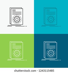 Code, executable, file, running, script Icon Over Various Background. Line style design, designed for web and app. Eps 10 vector illustration
