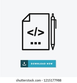 Code file vector icon