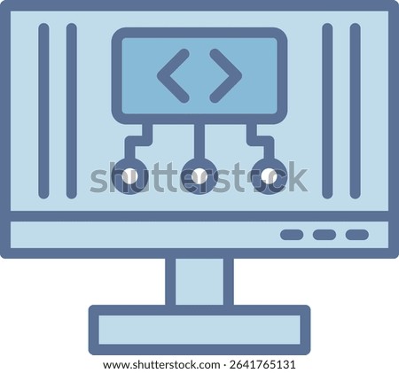 Code Filled Blue Tone Icon