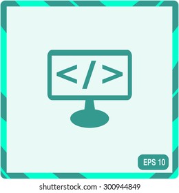 Code flat icon