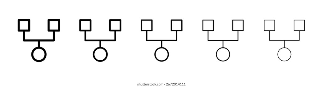Code Fork icon filled flat sign concept for web design.