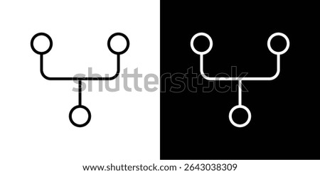 Code Fork icon Flat style logo vector. perfect for UI designs