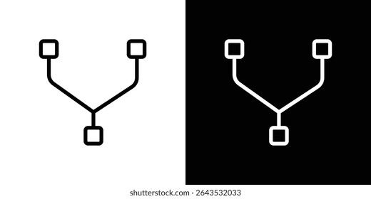 Code Fork icon. Graphic Design vector icon. Ui Ux Icons