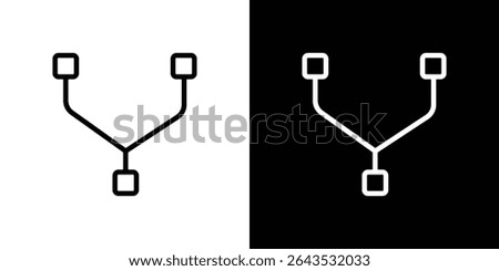 Code Fork icon. Graphic Design vector icon. Ui Ux Icons