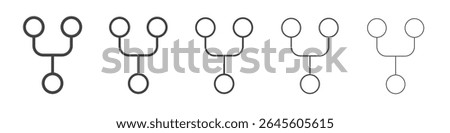 Code fork icon outline ilustration vector symbol