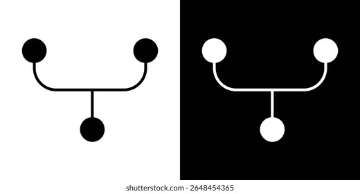 Code Fork icon symbol collection. Flat vector stock illustration.